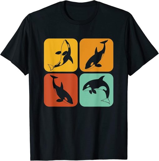 Retro Orcas I Aesthetic Orcas I Orca Whale I Orca T-Shirt