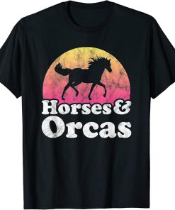 Horse and Orca Women or Girls Horses Orcas T-Shirt