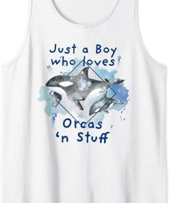 Just a Boy who Loves Orcas - Beautiful Sword Whale for Boys Tank Top