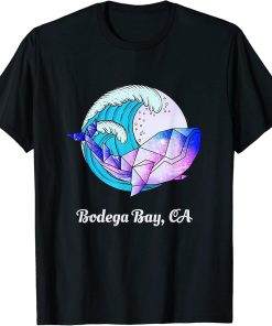 Bodega Bay CA Japanese Paint Geometric Orca Killer Whale T-Shirt